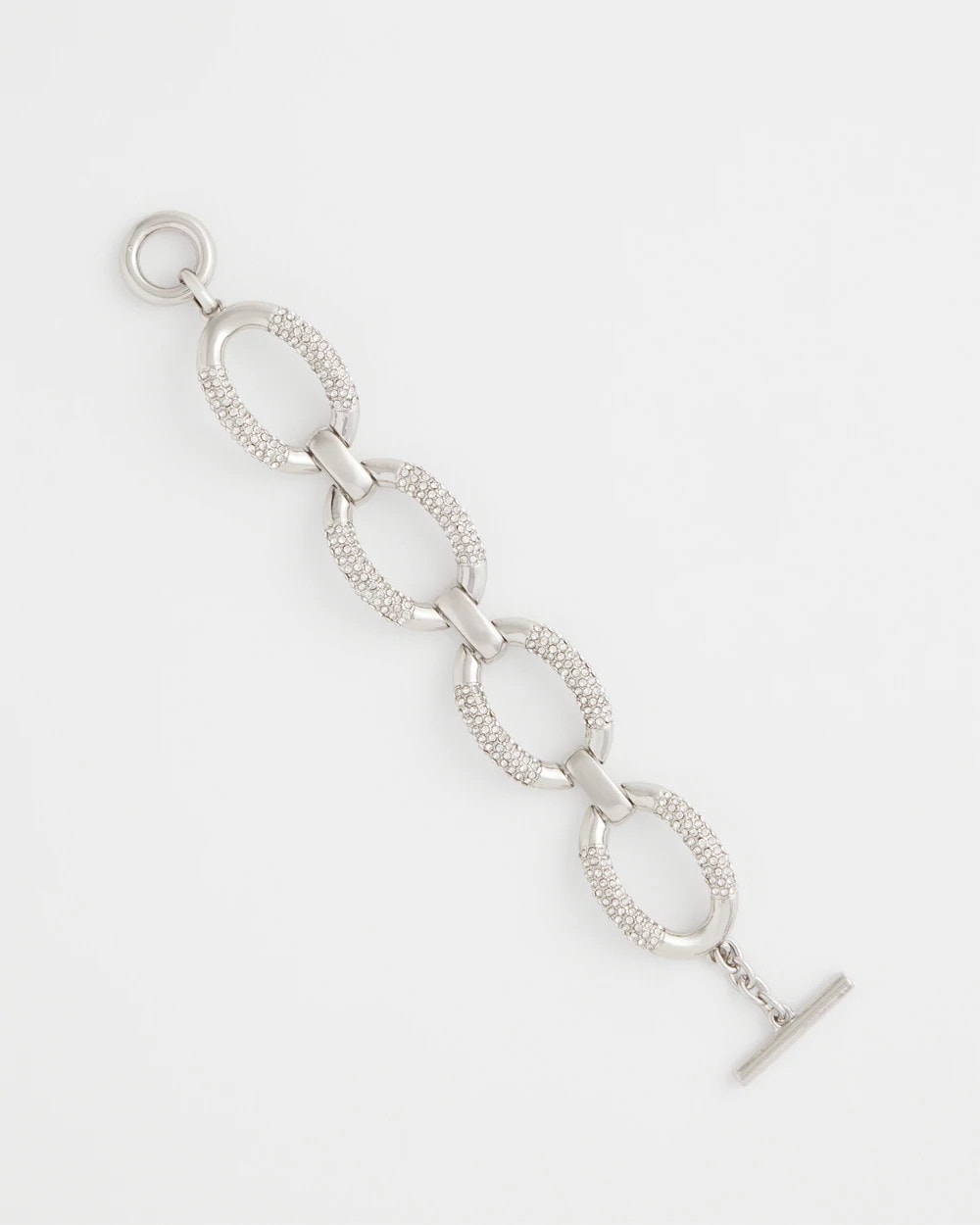 Chico's - Large Pave Link Toggle Bracelet