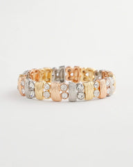Chico's - Tri-Tone Rectangle Stretch Bracelet