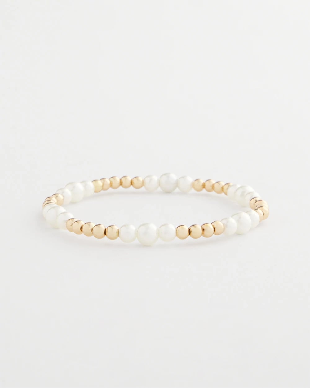 Chico's - Goldtone Bead Stretch Bracelet