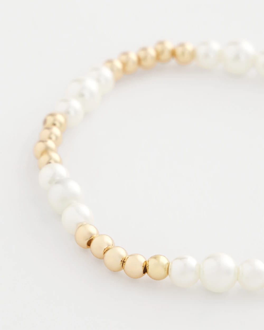 Chico's - Goldtone Bead Stretch Bracelet