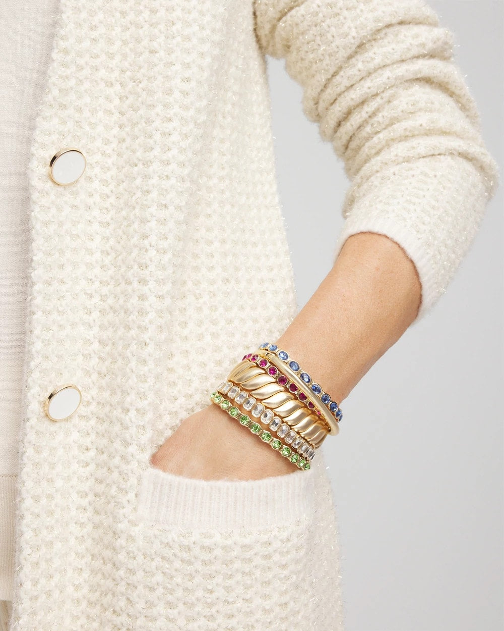 Chico's - Small Faceted Stretch Bracelet