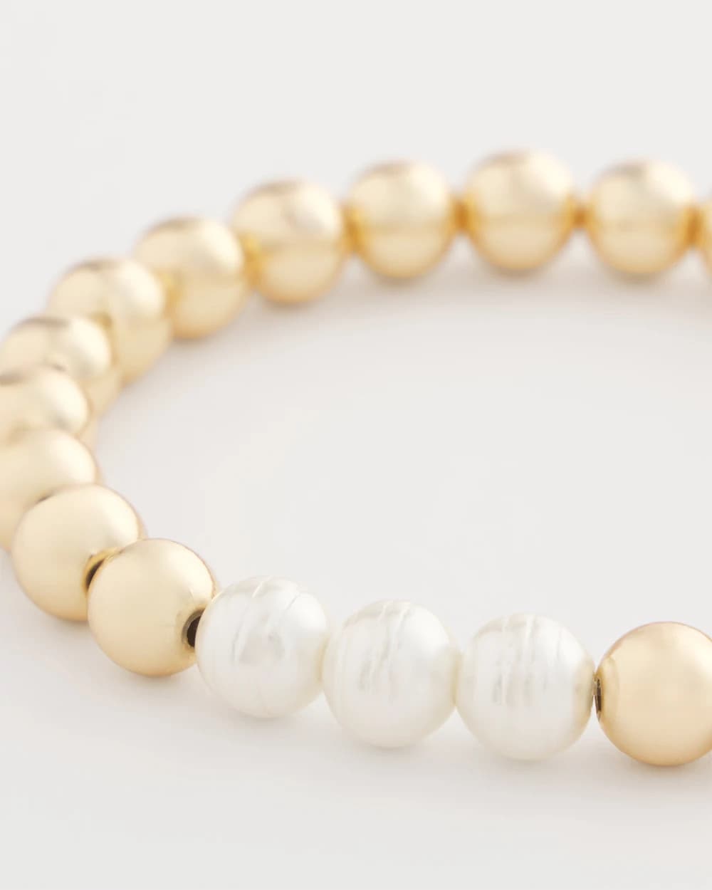 Chico's - Goldtone Bead Stretch Bracelet