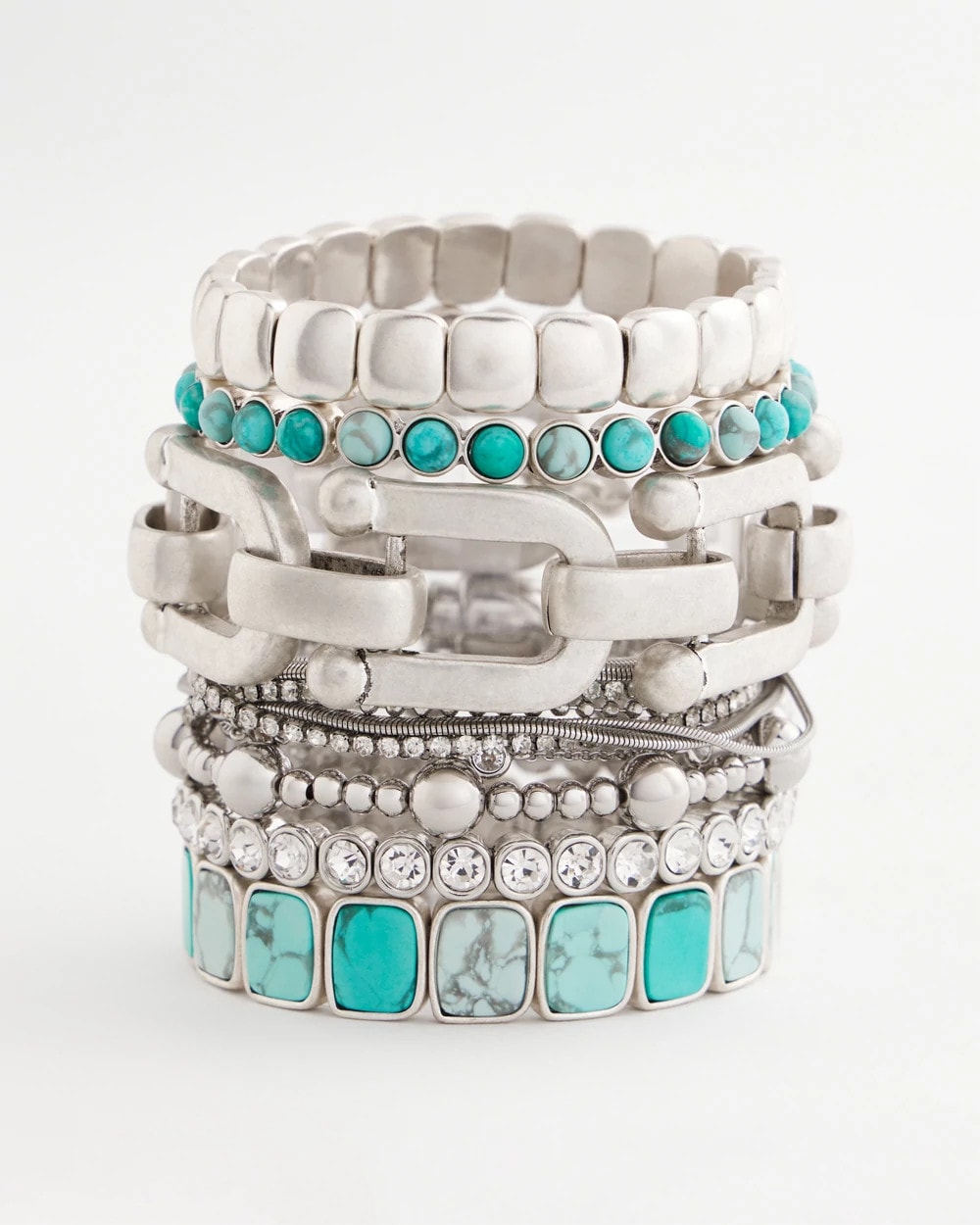 Chico's - Silvertone Link Chain Bracelet