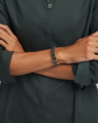 Chico's - Resin Goldtone Square Stretch Bracelet