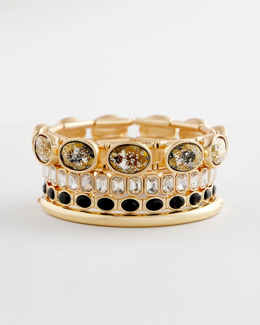 Chico's - Large Faceted Gem Stretch Bracelet