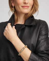 Chico's - Large Faceted Gem Stretch Bracelet