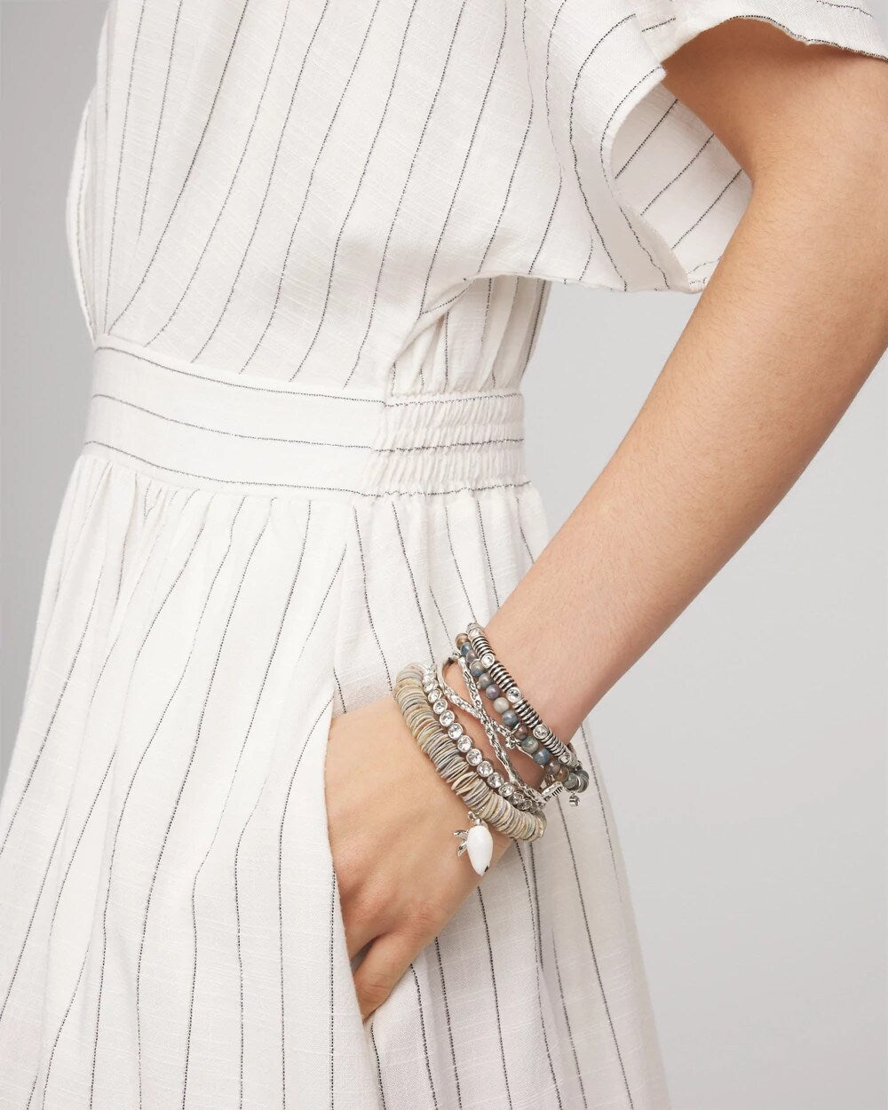 Chico's - Agate Stretch Charm Bracelet