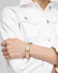 Chico's - Goldtone Stretch Watchband Bracelet