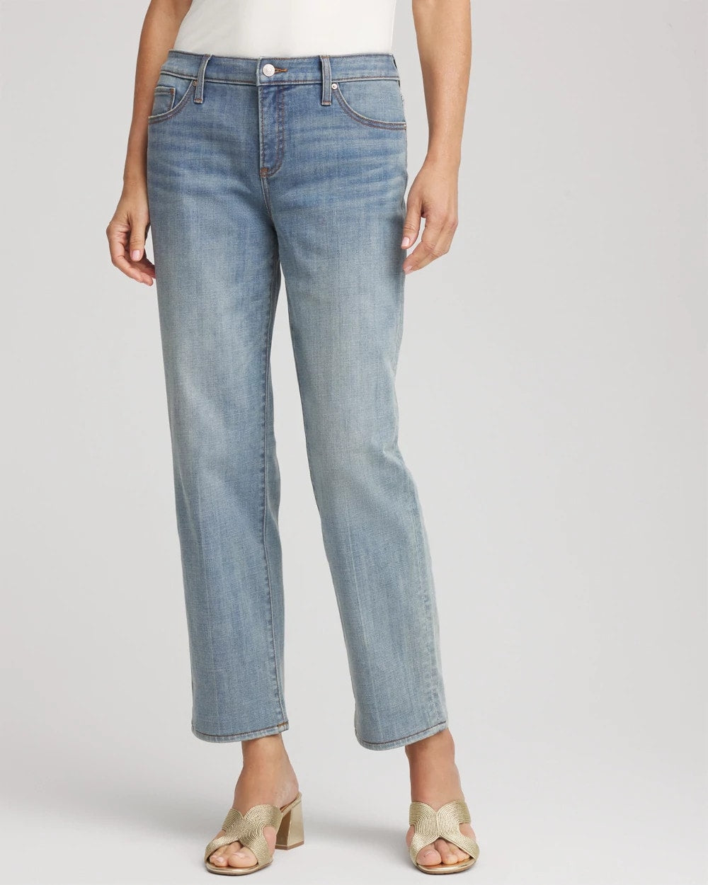 Chico's - Girlfriend Straight Ankle Jeans