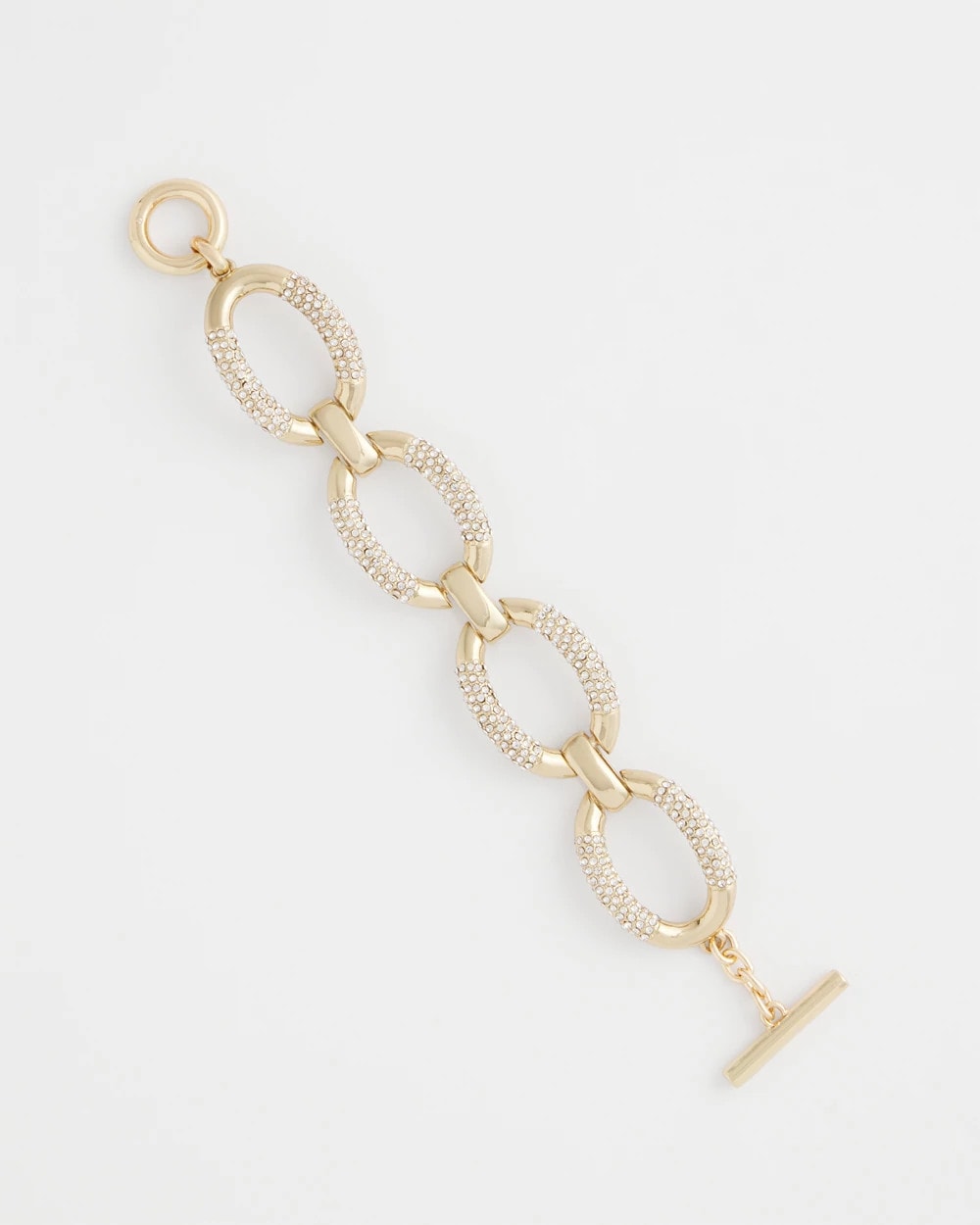 Chico's - Large Pave Link Toggle Bracelet