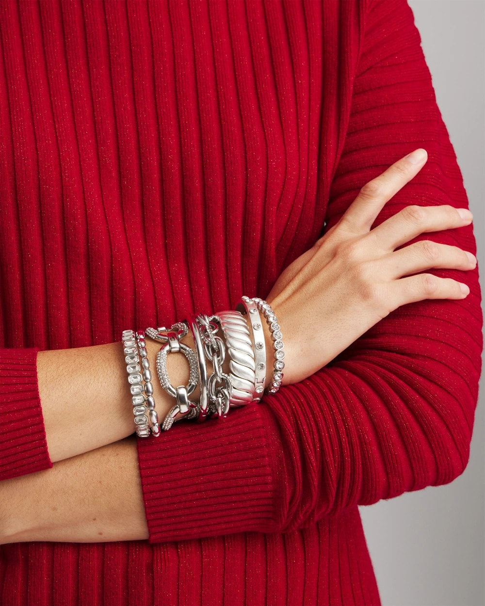 Chico's - Large Pave Link Toggle Bracelet