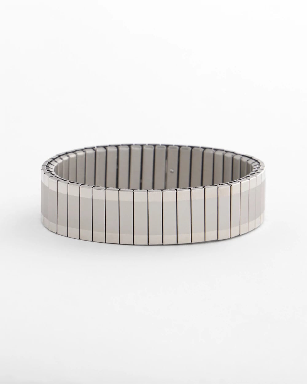 Chico's - Silver Tone Stretch Watchband Bracelet