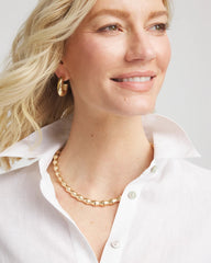 Chico's - Golden Bamboo Collar Necklace