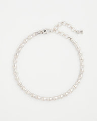 Chico's - Silvertone Bamboo Collar Necklace