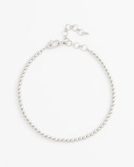 Chico's - Silvertone Beaded Necklace