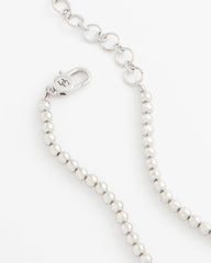 Chico's - Silvertone Beaded Necklace