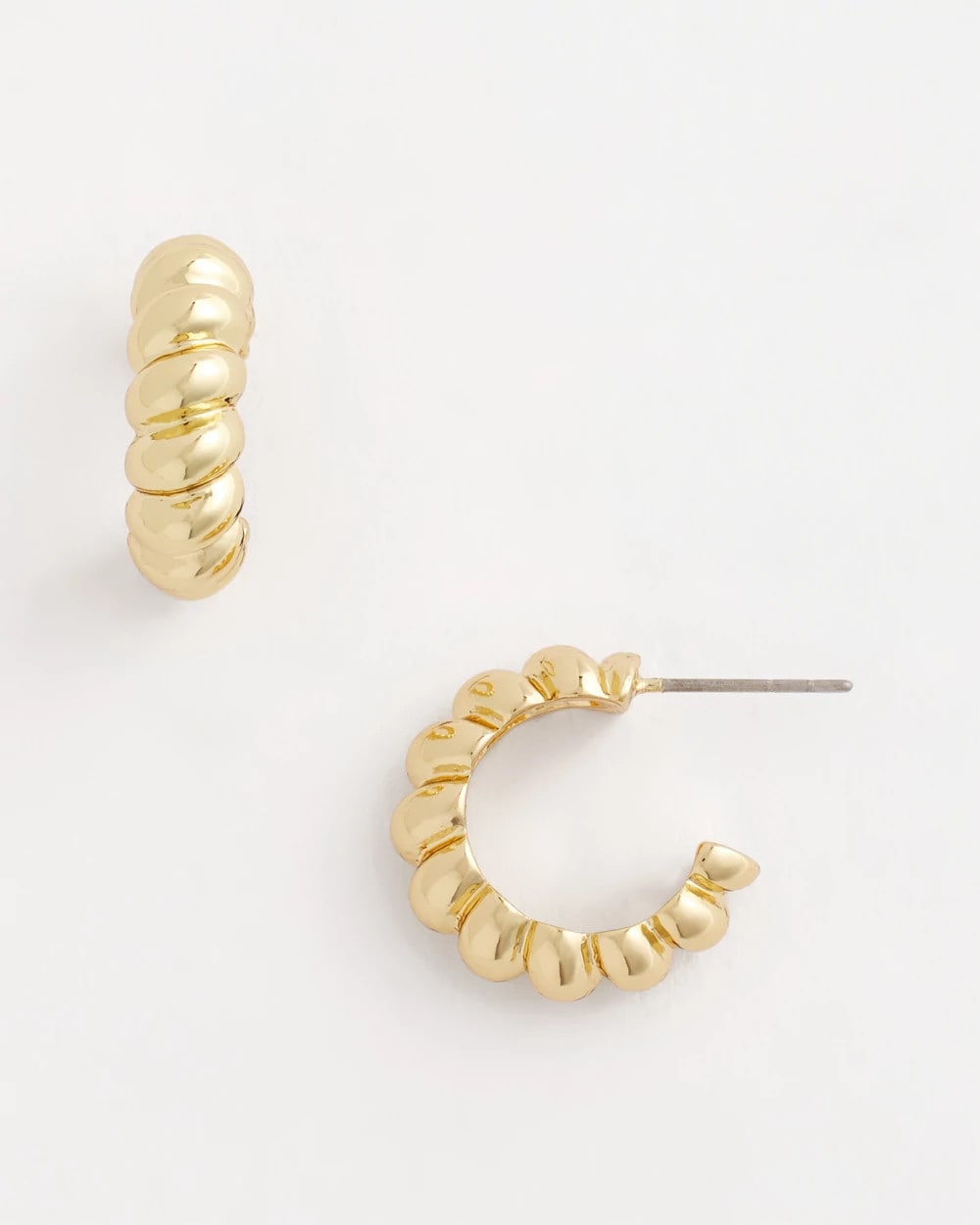 Chico's - No Droop® Goldtone Twisted Hoop Earrings