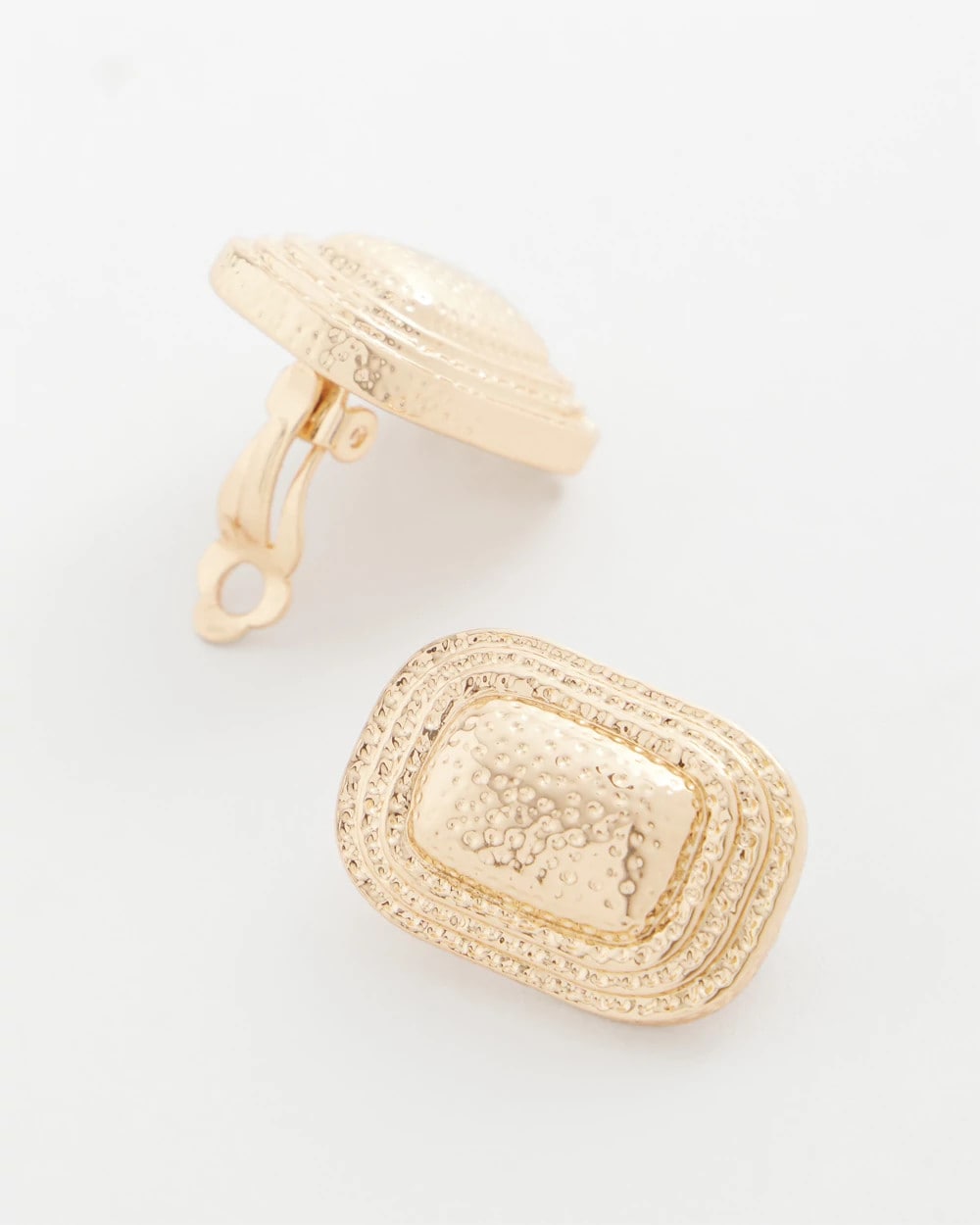 Chico's - No Droop® Goldtone Square Clip-On Earrings