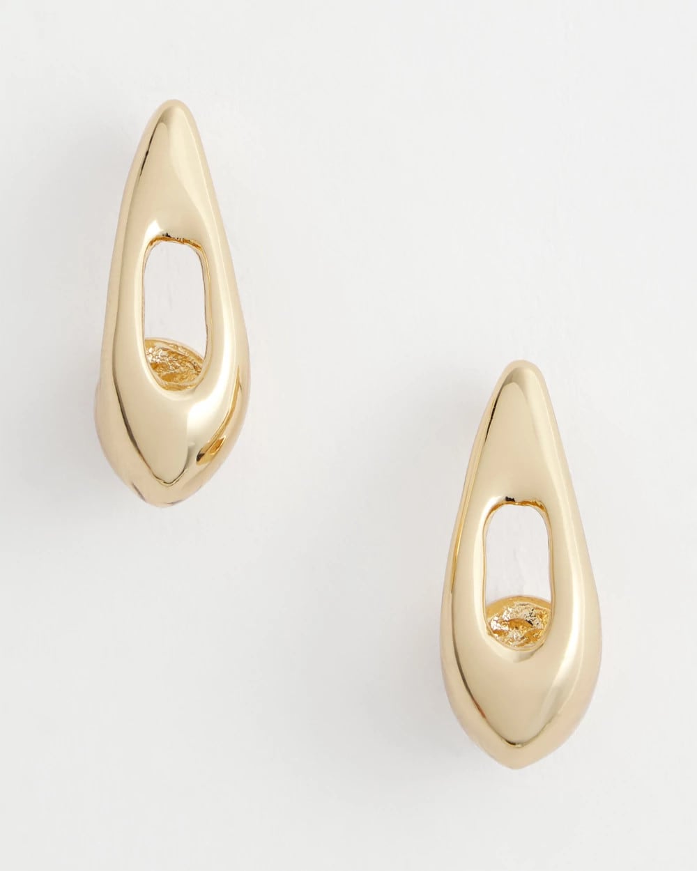 Chico's - Gold Puff Hoop Earrings