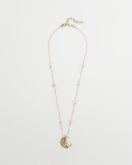 Chico's - Gold Moon Pendant Necklace