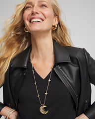 Chico's - Gold Moon Pendant Necklace