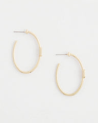 Chico's - Gold Oval Hoop Earrings