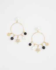 Chico's - Starry Night Charm Hoop Earrings