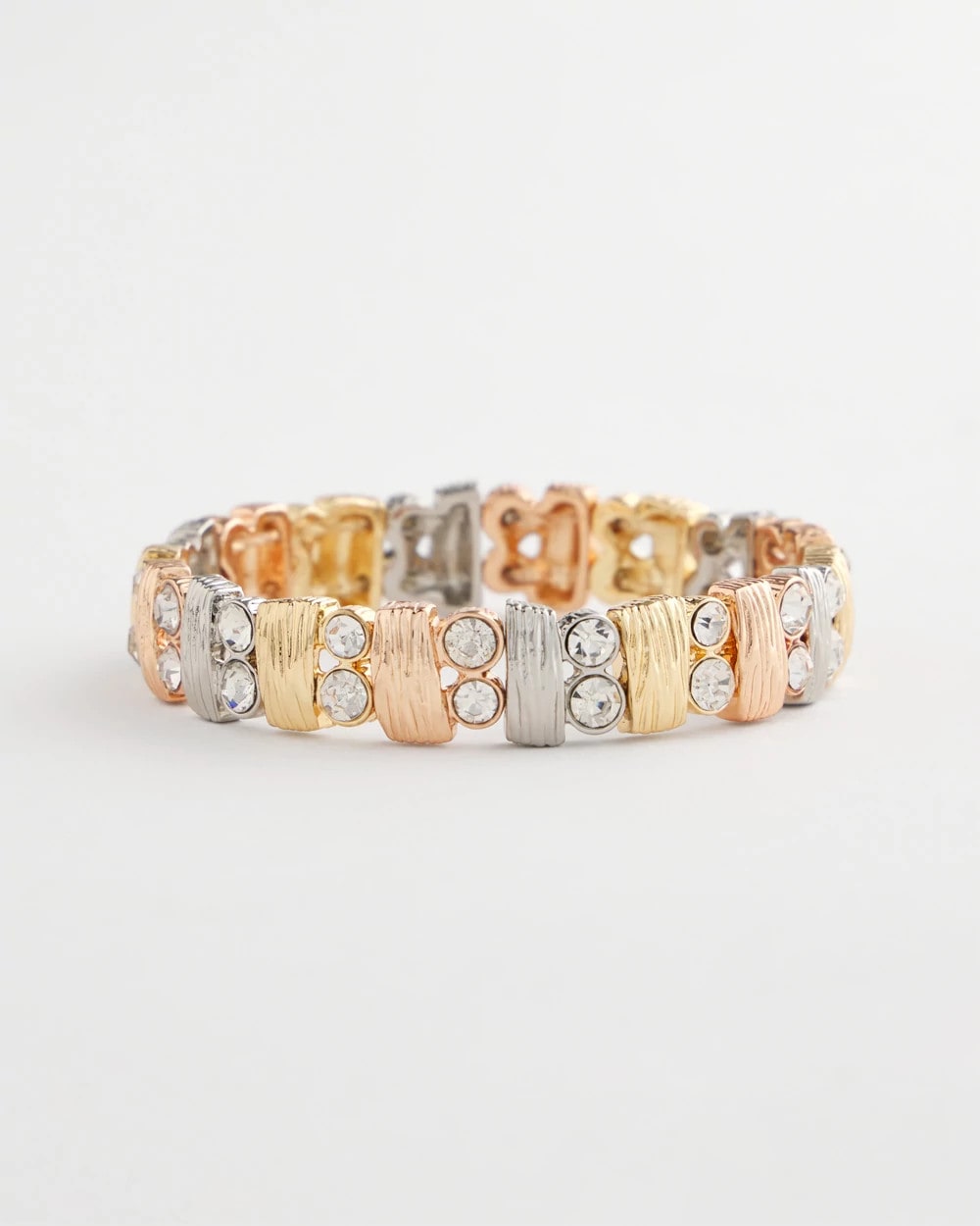 Chico's - Tri-Tone Rectangle Stretch Bracelet