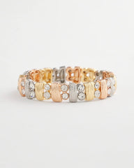 Chico's - Tri-Tone Rectangle Stretch Bracelet