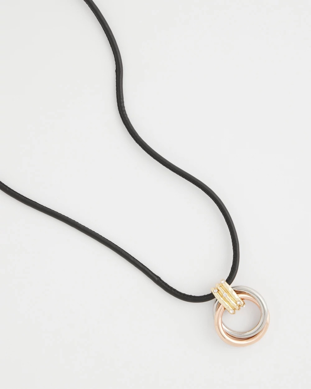 Chico's - Adjustable Tri-Tone Pendant Necklace