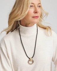 Chico's - Adjustable Tri-Tone Pendant Necklace