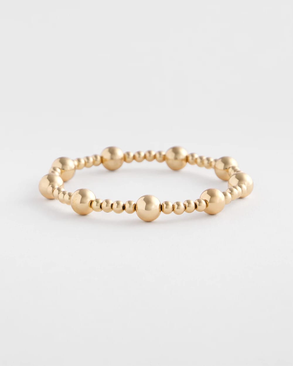 Chico's - Gold-tone Medium Bead Stretch Bracelet