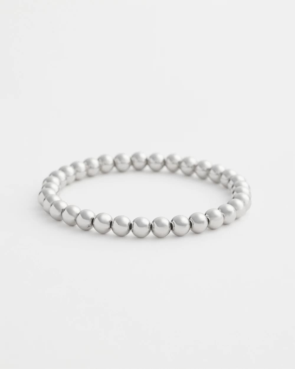 Chico's - Small Beaded Silver Tone Stretch Bracelet