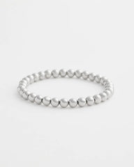 Chico's - Small Beaded Silver Tone Stretch Bracelet