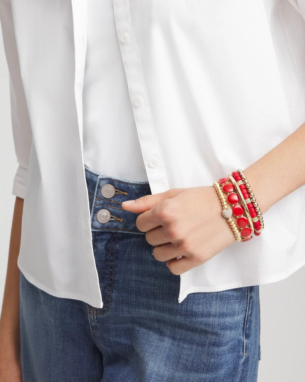 Chico's - Reversible Round Stretch Bracelet