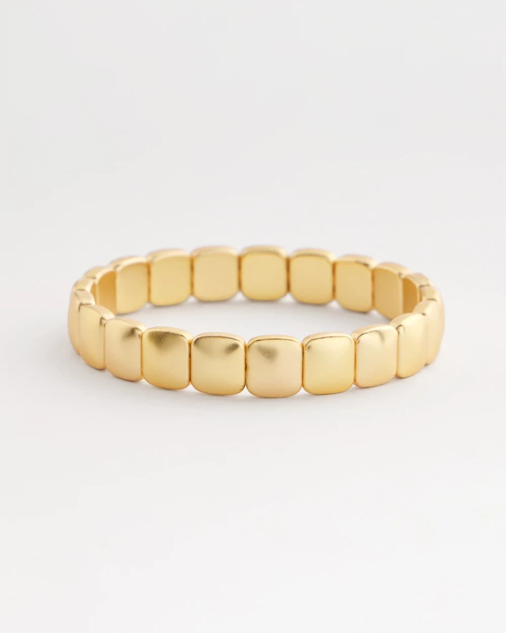 Chico's - Golden Matte Square Stretch Bracelet