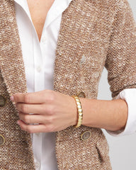 Chico's - Golden Matte Square Stretch Bracelet