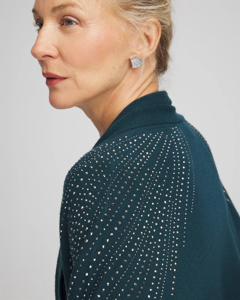Chico's - Embellished Shawl Collar Ruana