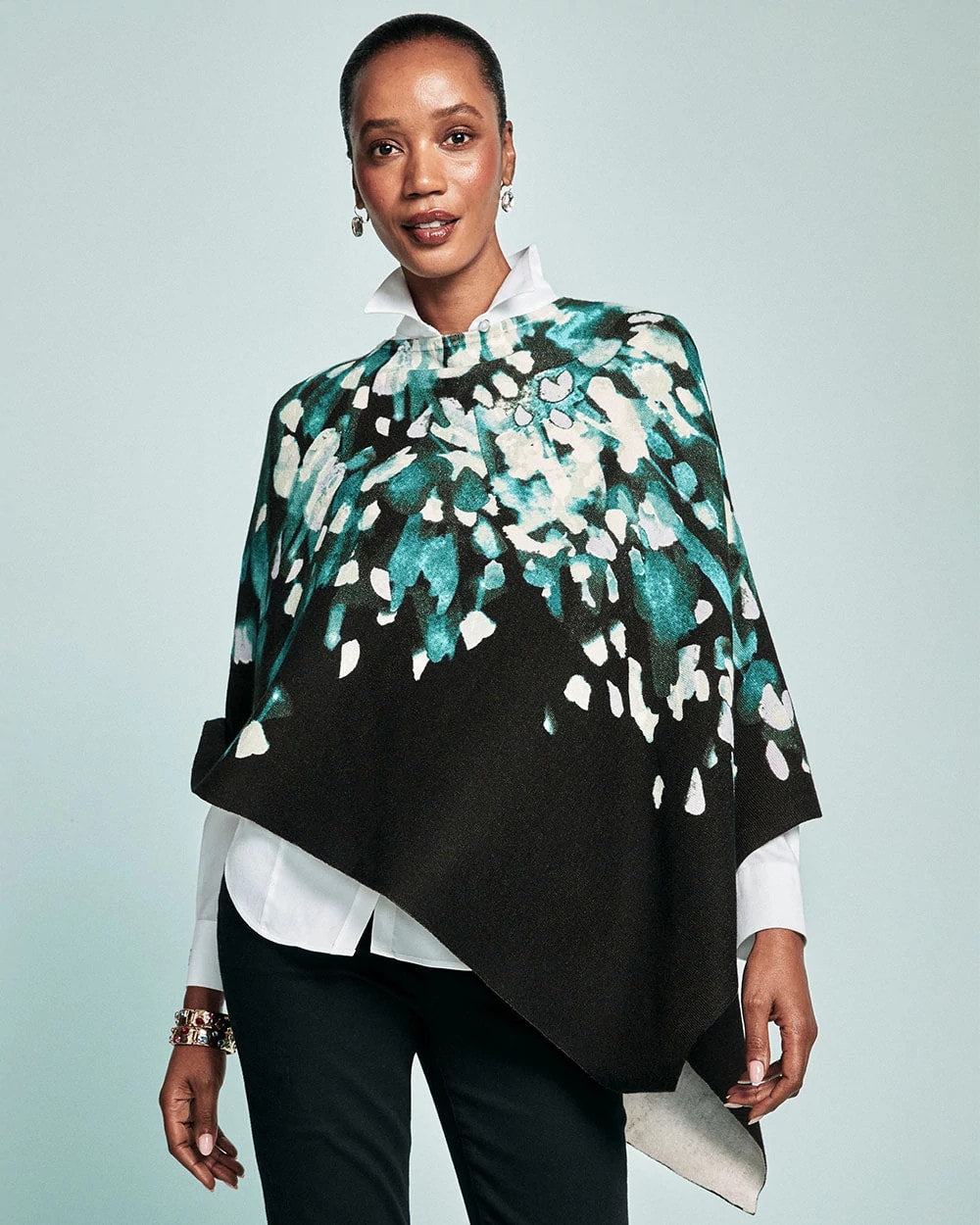 Chico's - Convertible Knit Boatneck Poncho