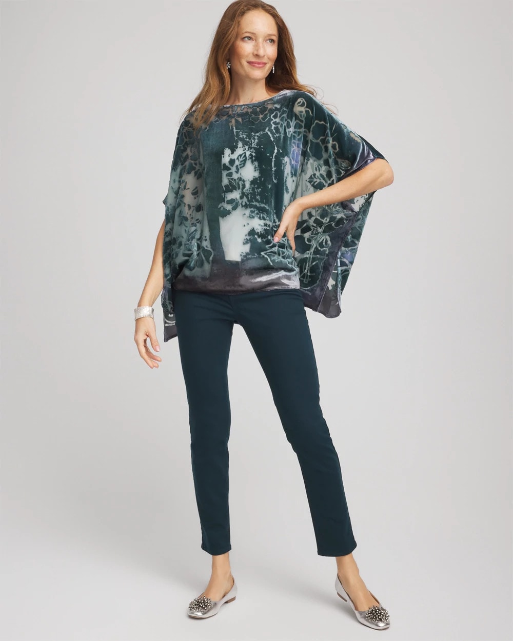 Chico's - Velvet Burnout Passion Poncho
