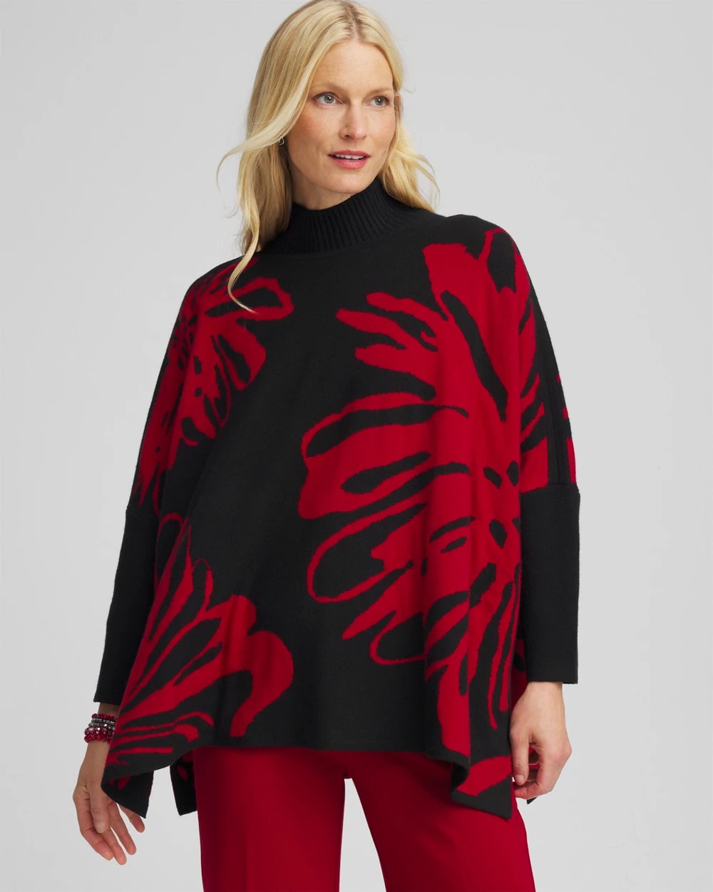 Chico's - Floral Poncho