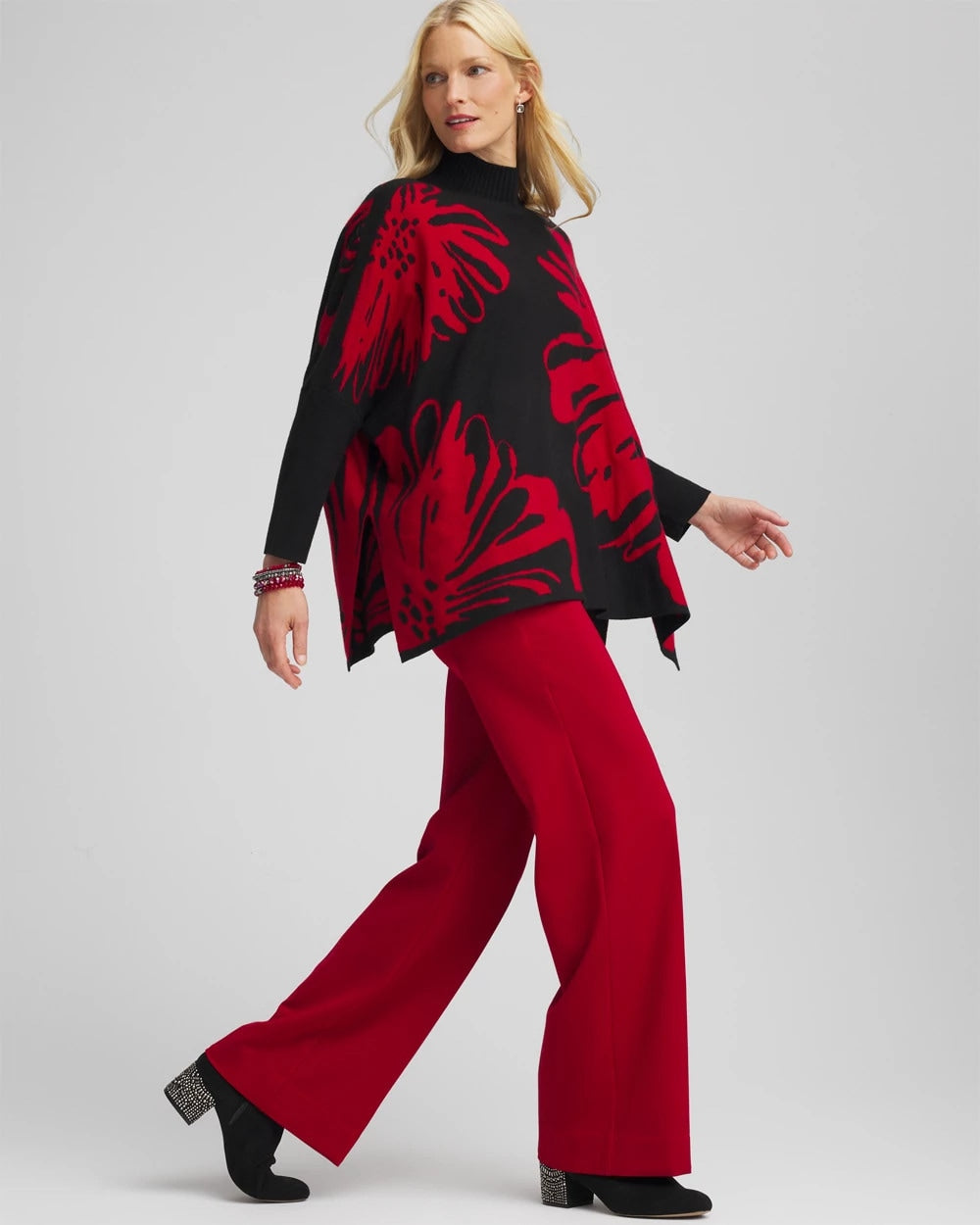 Chico's - Floral Poncho