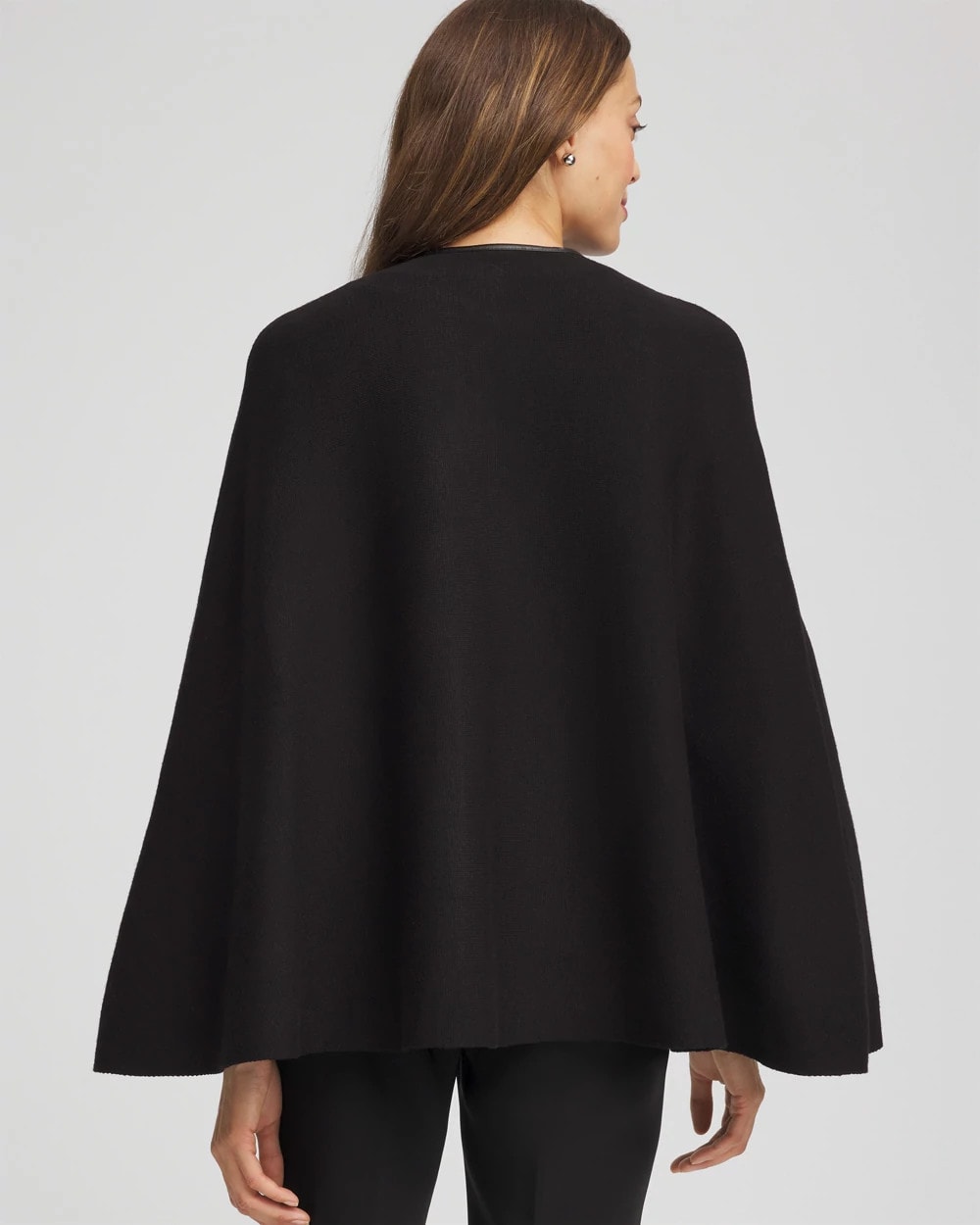 Chico's - Faux Leather Trim Cape