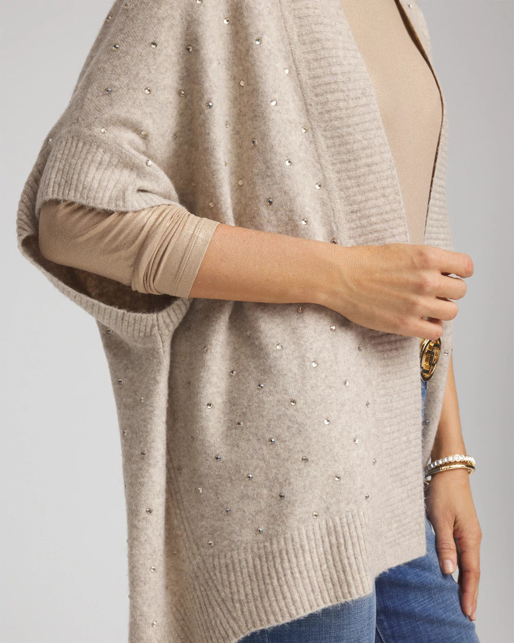 Chico's - Embellished Cocoon Ruana