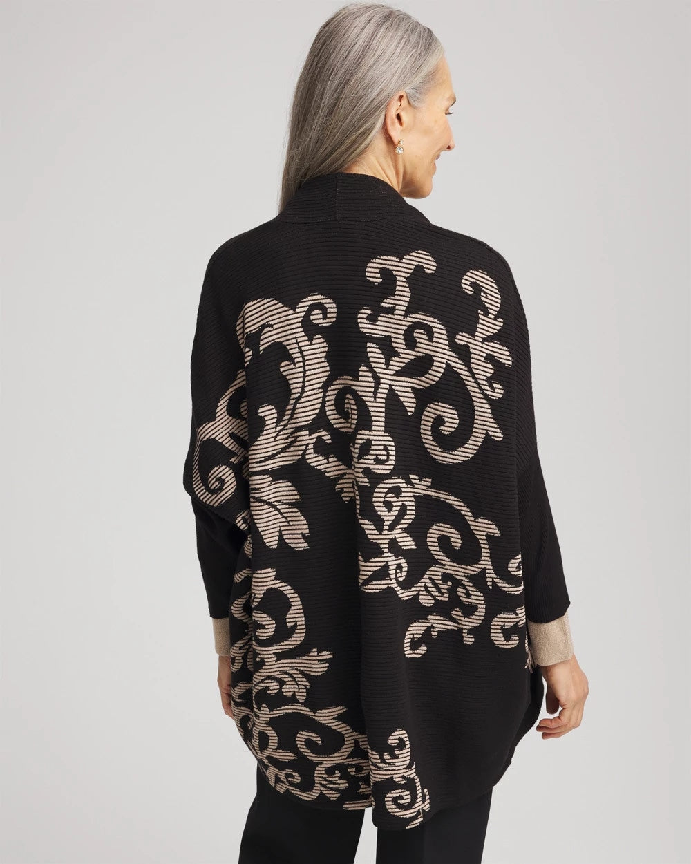 Chico's - Ottoman Jacquard Cocoon Cardigan