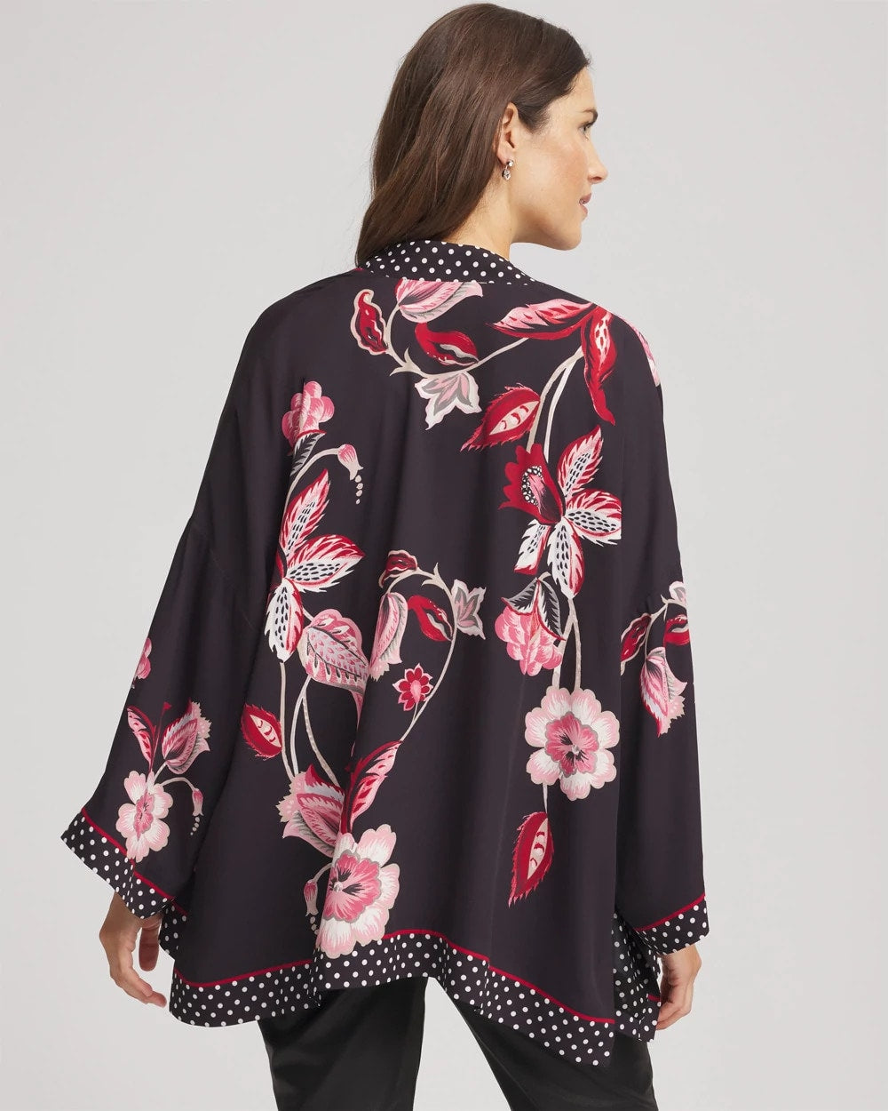 Chico's - Short Floral Kimono