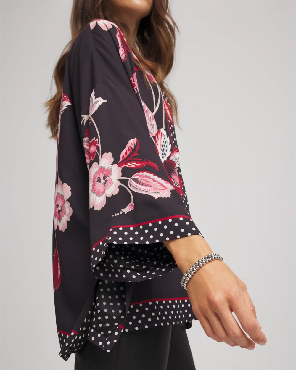 Chico's - Short Floral Kimono