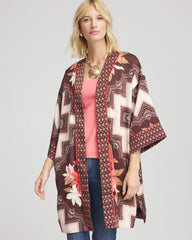 Chico's - Long Mixed-Print Kimono
