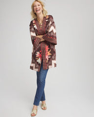 Chico's - Long Mixed-Print Kimono