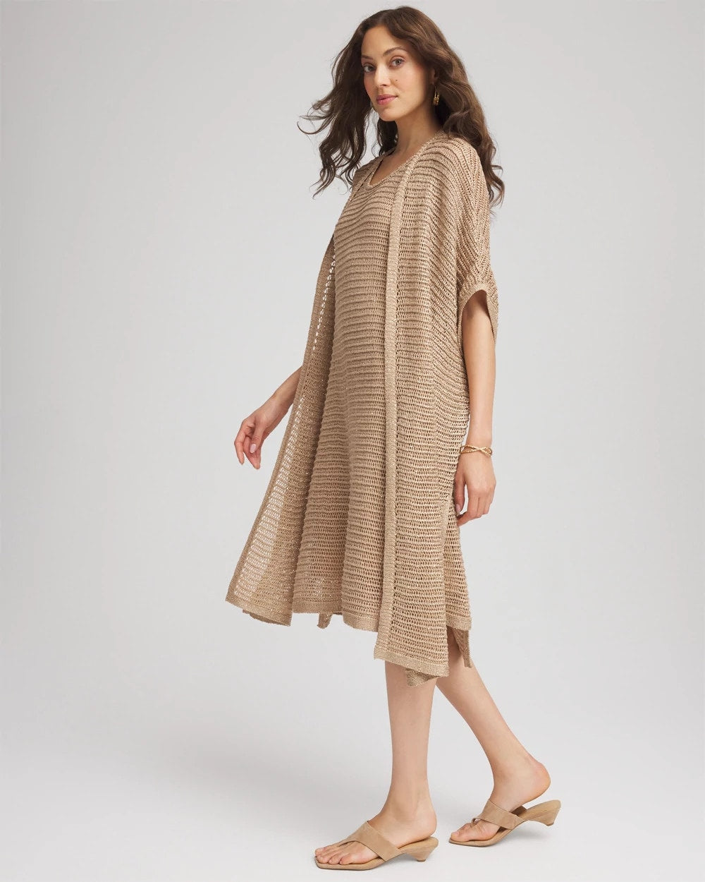 Chico's - Crochet-Knit Sequins Ruana
